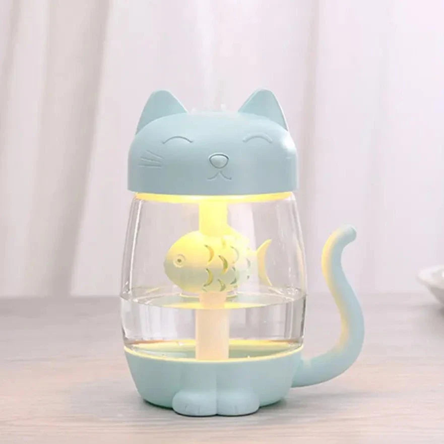 Cute Cat Air Humidifier With LED Light