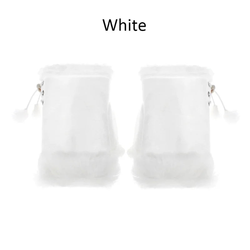 Fingerless Faux Rabbit Fur Gloves