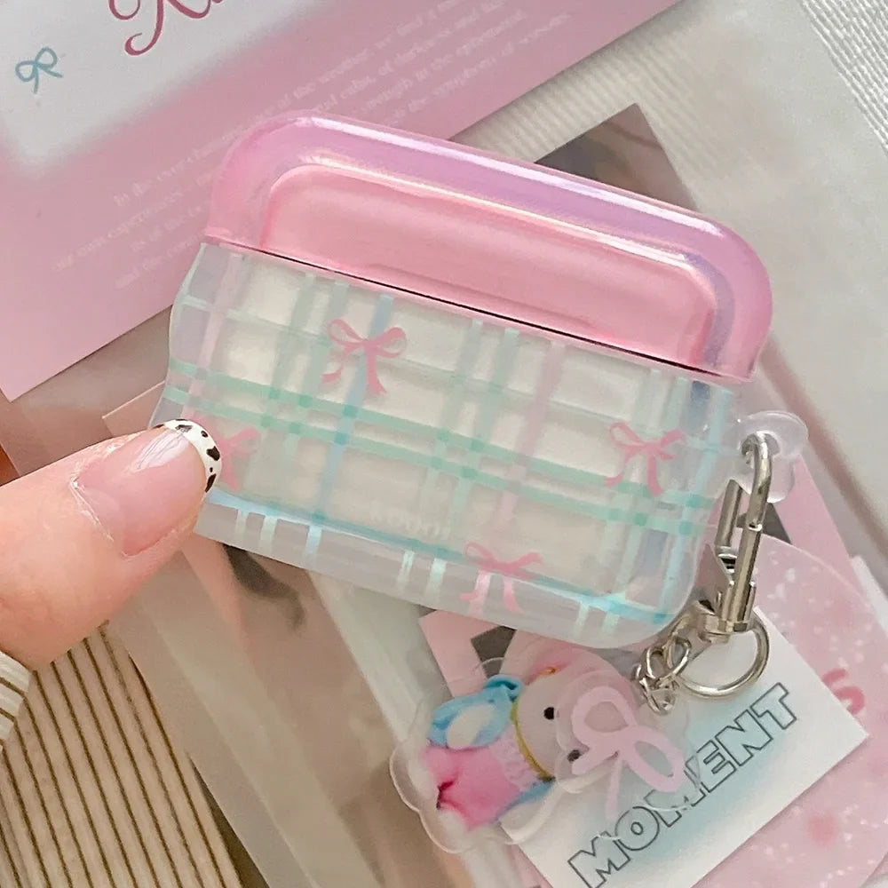 Cute Pink Bows Airpods Case