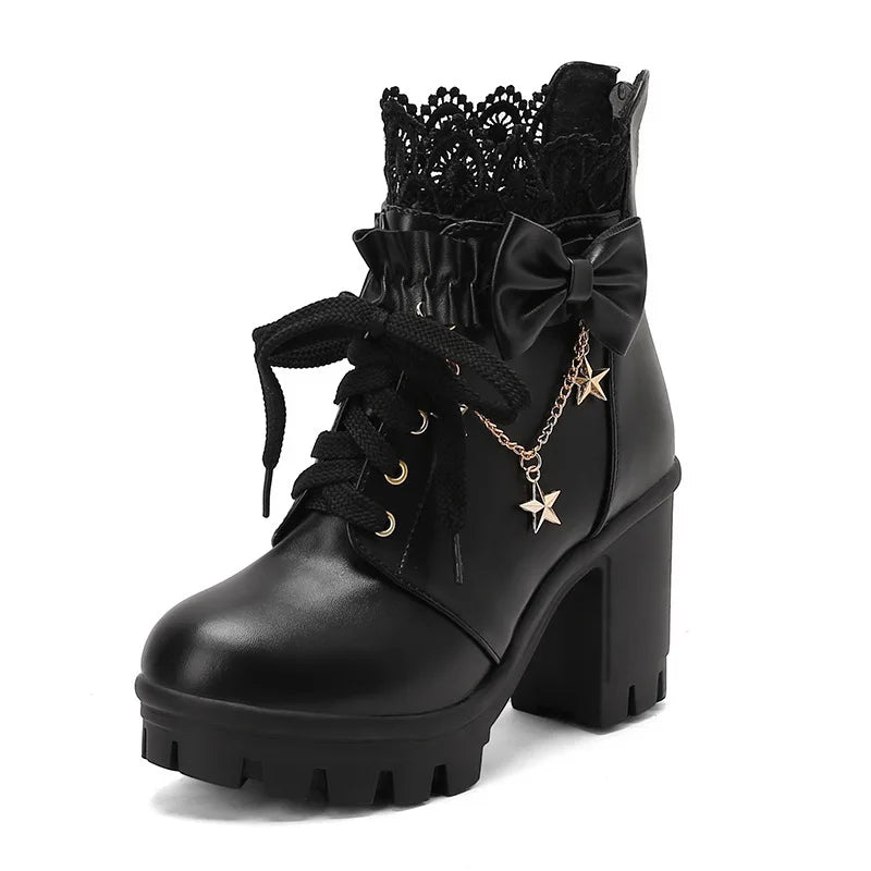 Pretty Pink Ankle Boots