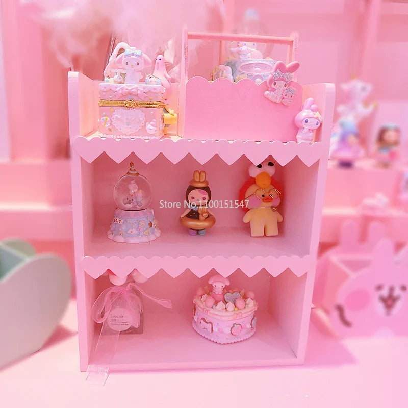 Wooden Shelves with Heart Trim