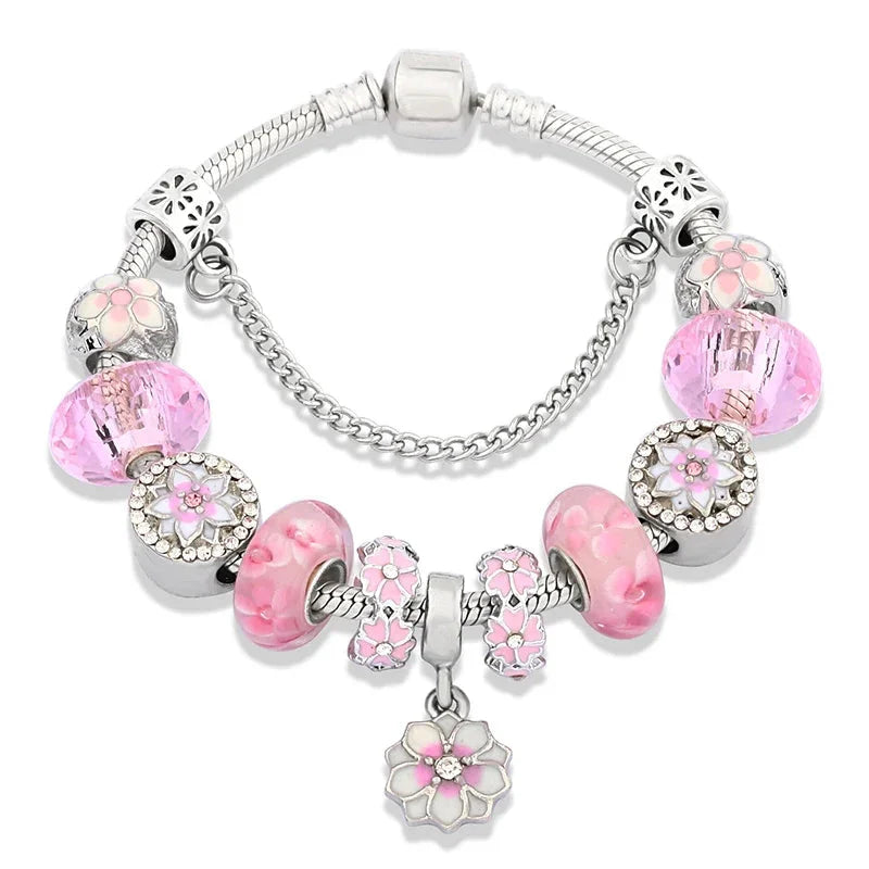 Kawaii Pink Charm Bracelets