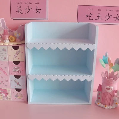 Wooden Shelves with Heart Trim