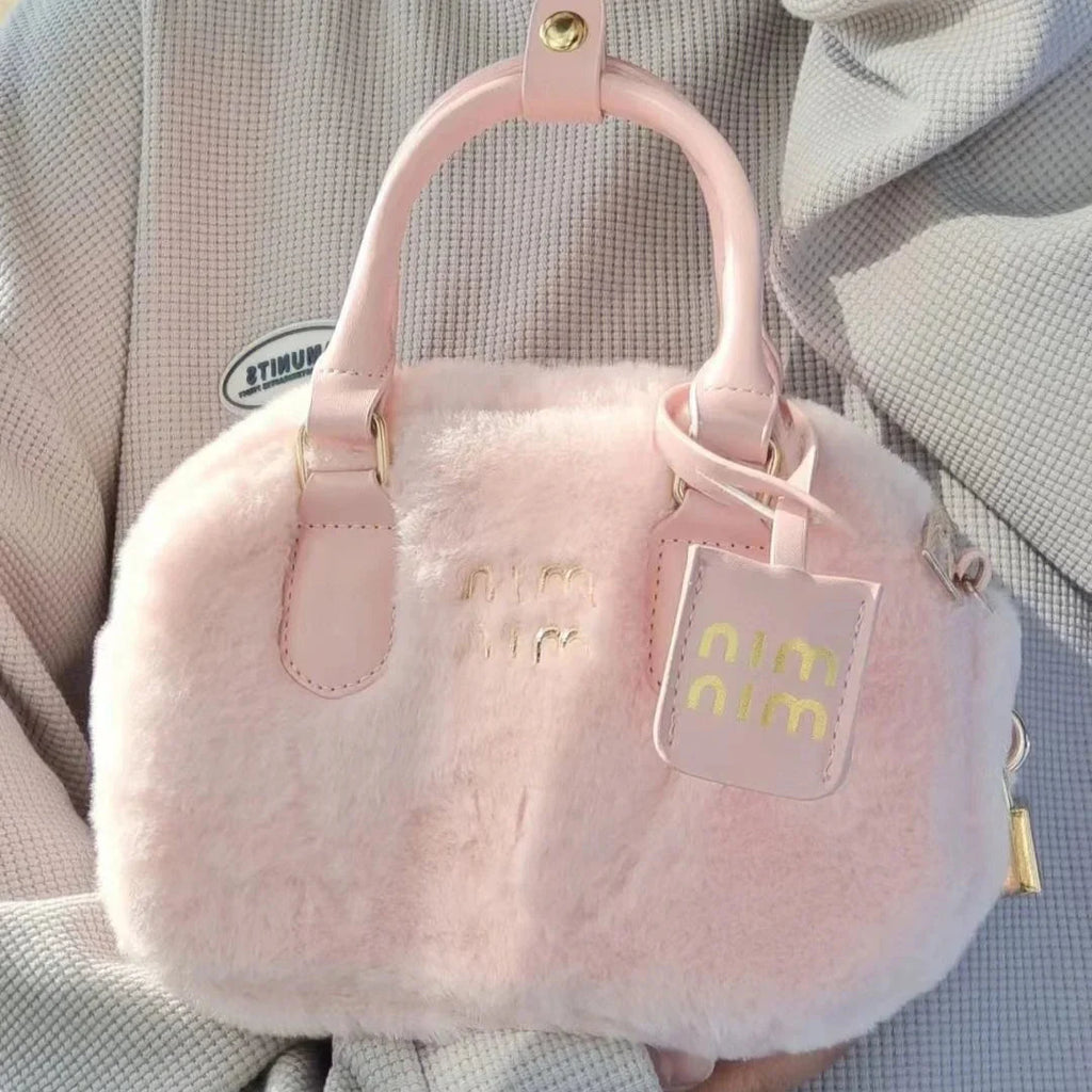Pink Plush Fashion Handbag