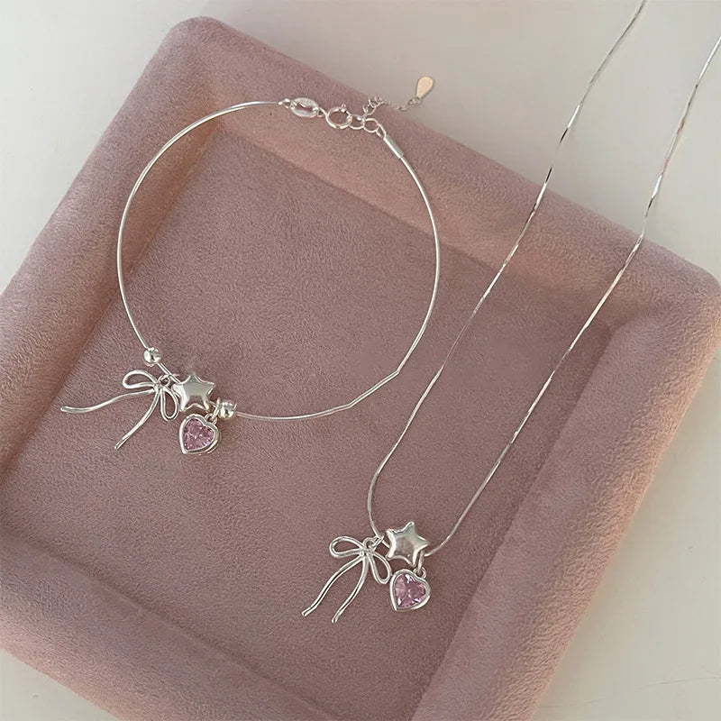 Star Heart Bow Bracelet & Necklace