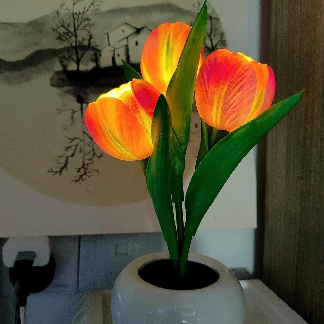 Tulips LED Chargeable Table Lamp