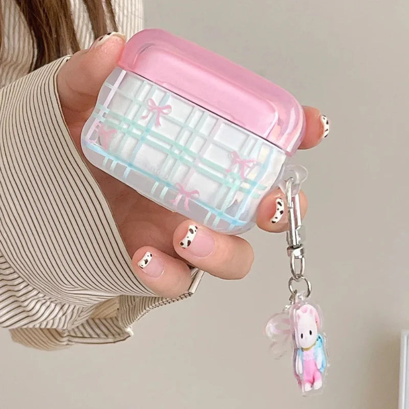 Cute Pink Bows Airpods Case