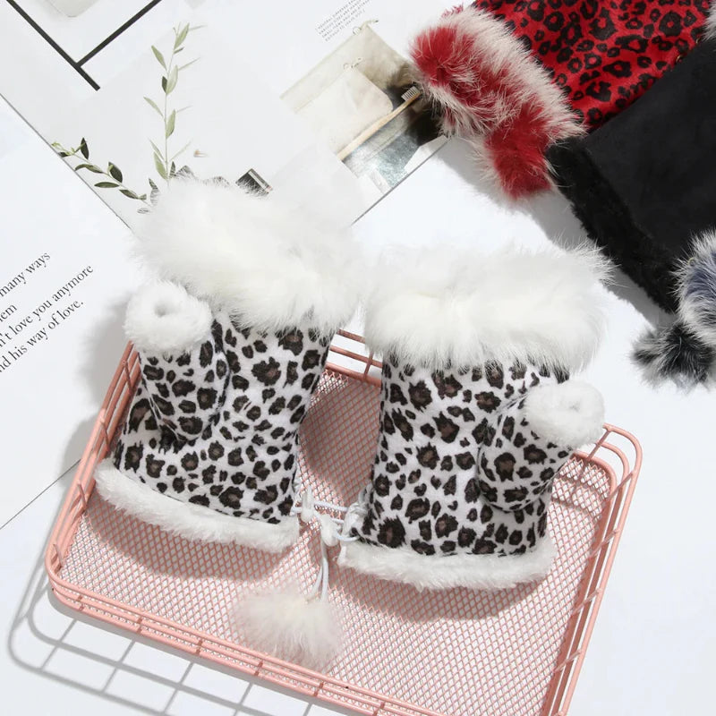 Fingerless Faux Rabbit Fur Gloves