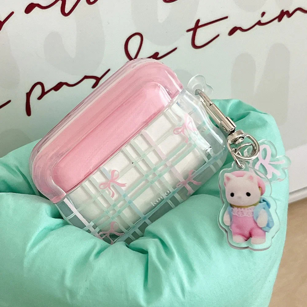 Cute Pink Bows Airpods Case
