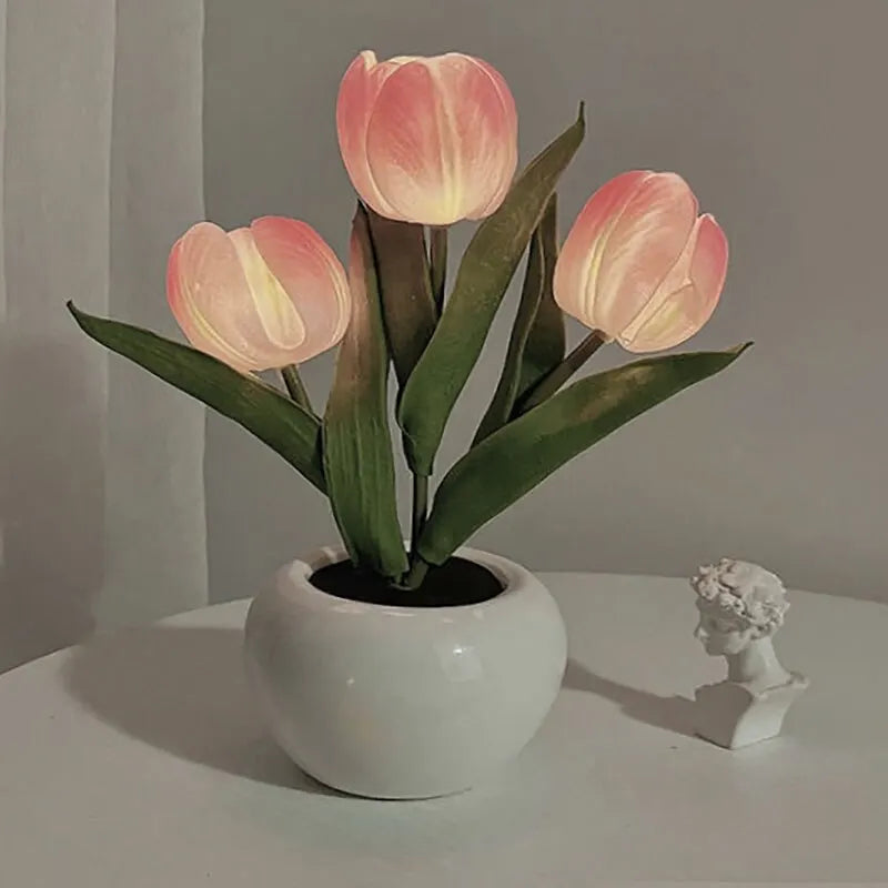 Tulips LED Chargeable Table Lamp
