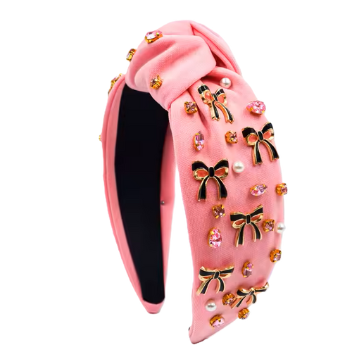 Coquette Crystal Pearl Bow Headband