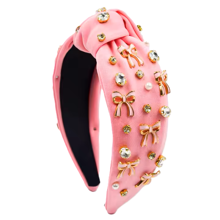 Coquette Crystal Pearl Bow Headband